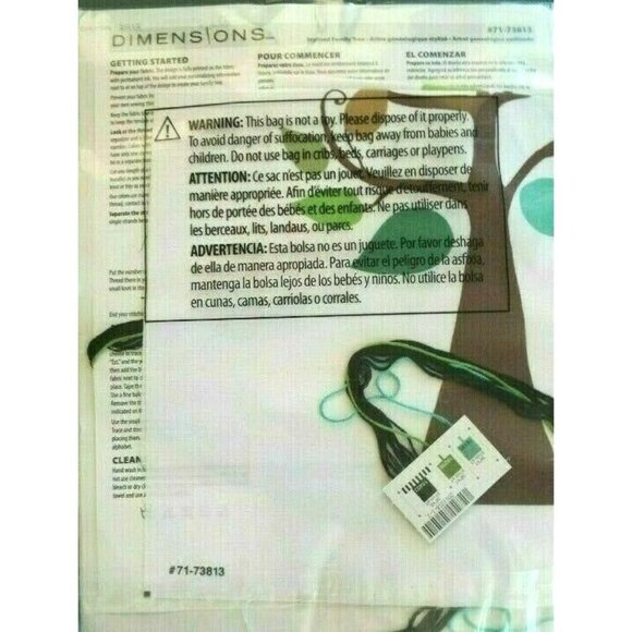 Embroidery Kit Dimensions Stylized Family Tree Crewel 71-73813 Reunion OOP! 9x12 - Picture 3 of 4